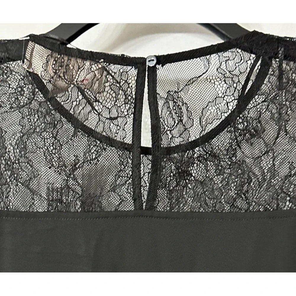 NWT‎ Philosophy Womens Black Short Sleeve Lace Casual Dress Size Small
